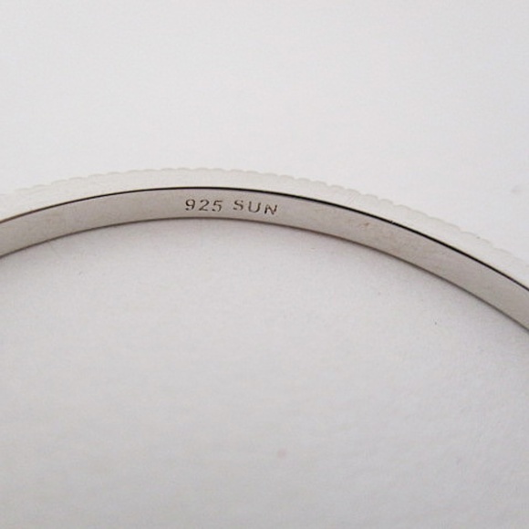 Macy's Diamonds Out Sterling Silver Hoops - Picture 4 of 6